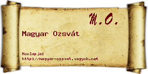 Magyar Ozsvát névjegykártya