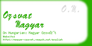 ozsvat magyar business card